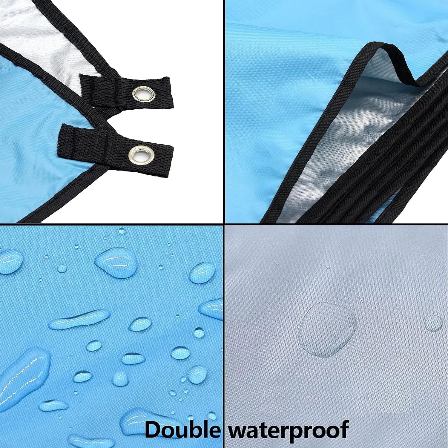 WoneNice 118 x 118 inches Camping Tarp for Tent, Tent Footprint, Sun Tarp, Ground Tarp, Insulated Thermal Silver Coating Survival Tarp for Beach, Car or Camping and Adventure