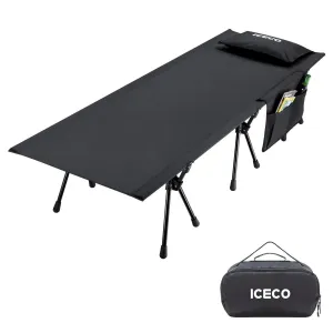 XL Size Camping Cot for Adults Supports 400 Lbs (Enhanced Model)  | ICECO