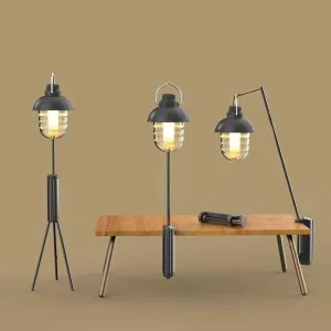 YANTOO Portable Camping Folding Lamp Pole, Lightweight Collapsible Aluminum Alloy Lantern Stand, Tripod and Light Stand 2 in 1, Outdoor Lamp Post Hanging Light Holder for Picnic, Hiking, Fishing, BBQ.