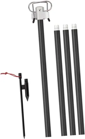 Yardwe 1set Outdoor Lamp Stand Detachable Portable Lighting Rack for Camping Picnics Outdoor Activities Premium Double Nail Design for Stability