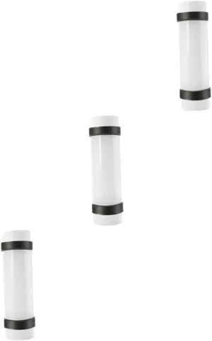 Yardwe 3pcs Rechargeable Camping Light 4-Level Dimmable USB Magnet Adsorption Lantern for Tent White
