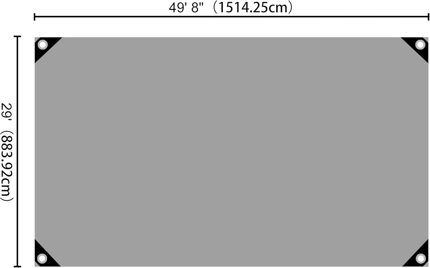 Yescom 50x30ft Heavy Duty Reinforced Poly Tarp Waterproof Tarpaulin 10mil Ground Sheet Camping Tent Cover with Eyelets Reversible Silver Black Tarps
