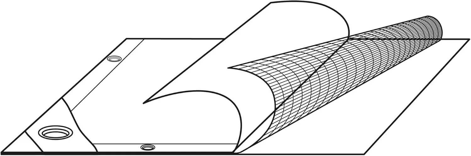 Yescom 50x30ft Heavy Duty Reinforced Poly Tarp Waterproof Tarpaulin 10mil Ground Sheet Camping Tent Cover with Eyelets Reversible Silver Black Tarps