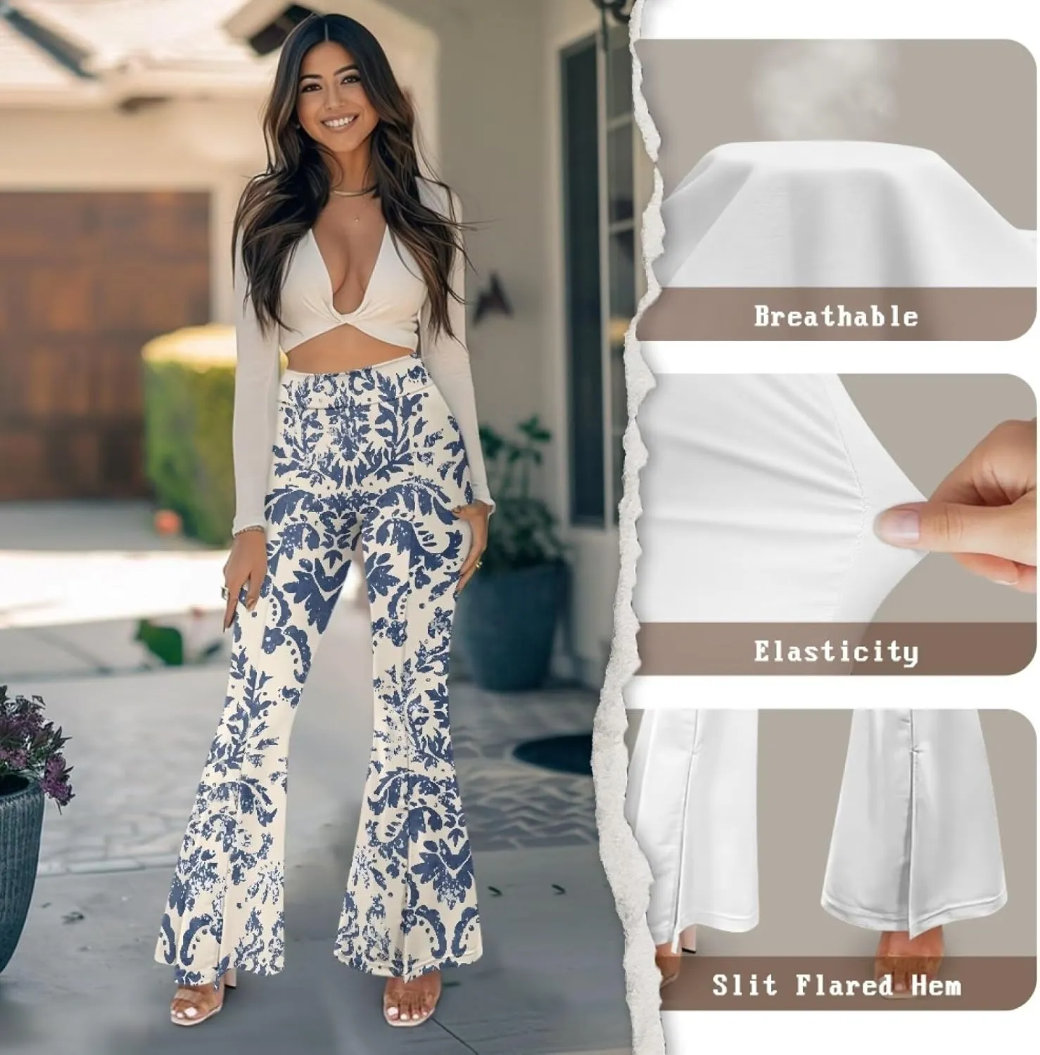 Yoga Pants for Women Wide Leg Pants High Waist Workout Pants