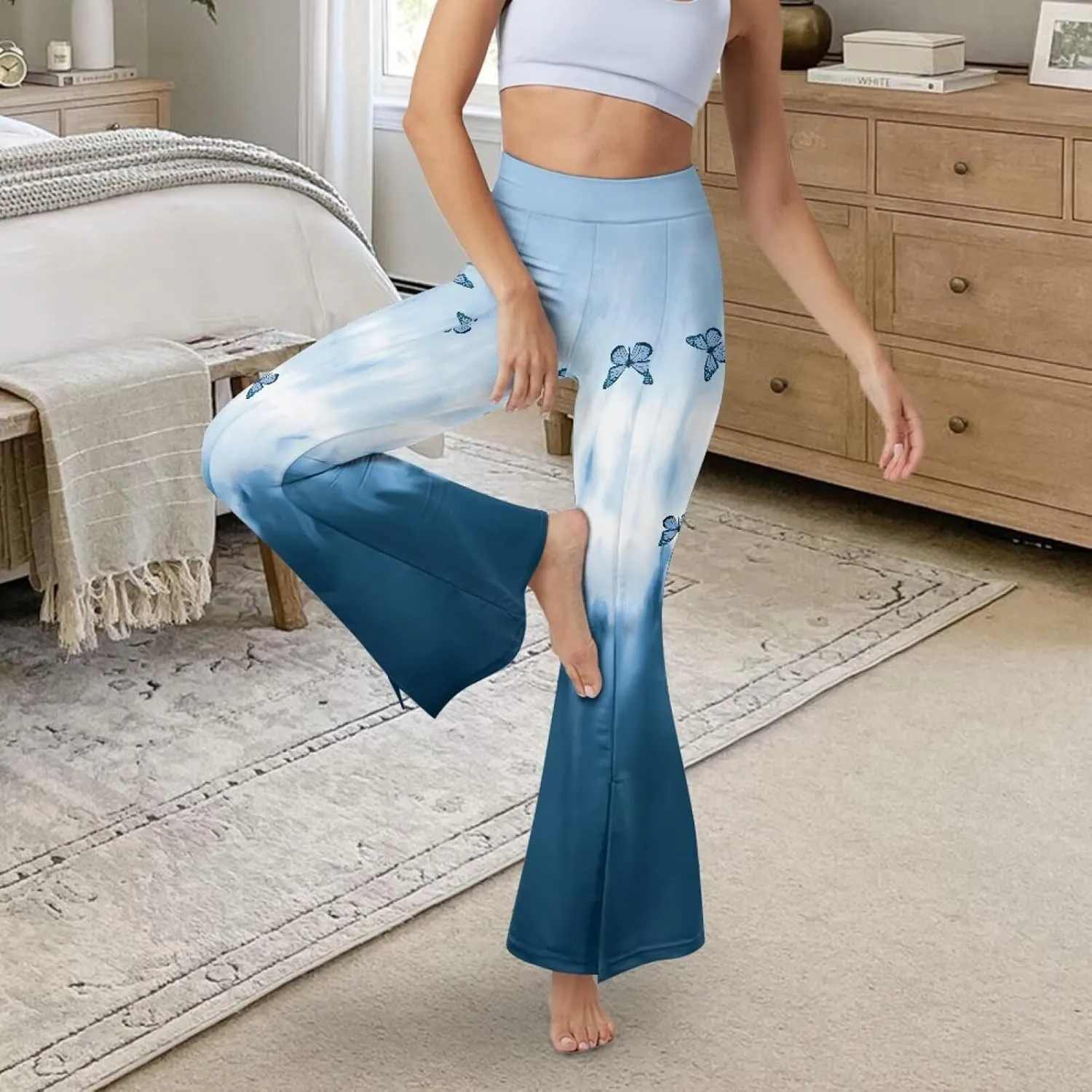 Yoga Pants for Women Wide Leg Pants High Waist Workout Pants