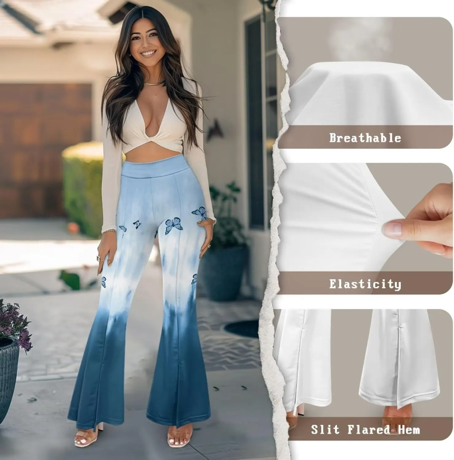 Yoga Pants for Women Wide Leg Pants High Waist Workout Pants