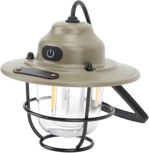 Yoidesu Vintage Rechargeable Camping Lantern, Waterproof, Stepless Dimming, Large Battery, Pinecone Shape, Night Light, Lightweight with USB Charging Cable (Green)