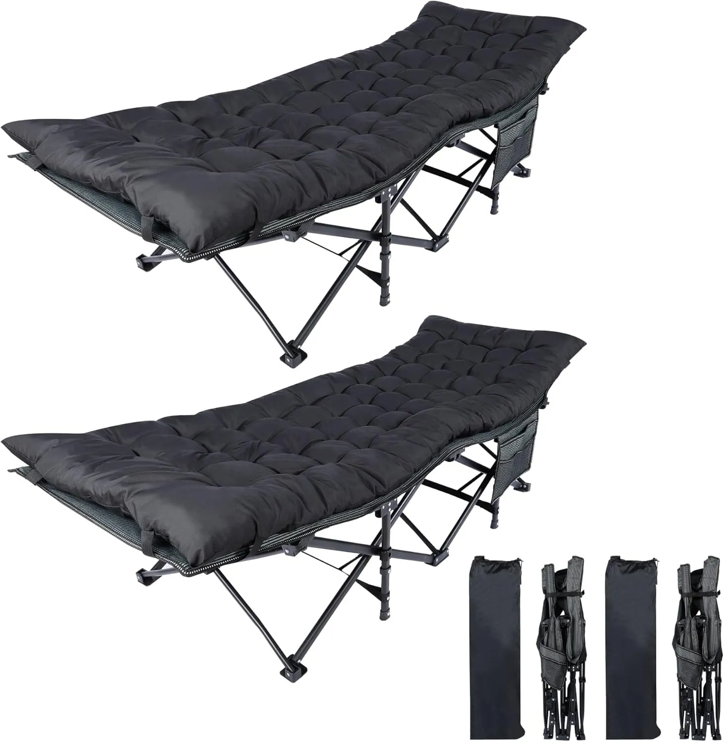 YSSOA Camping Cot for Adults, Foldable Bed for Outdoor with Portable Bag, Camping Bed Lightweight Sleeping Cots for Camping, Easy to Set up