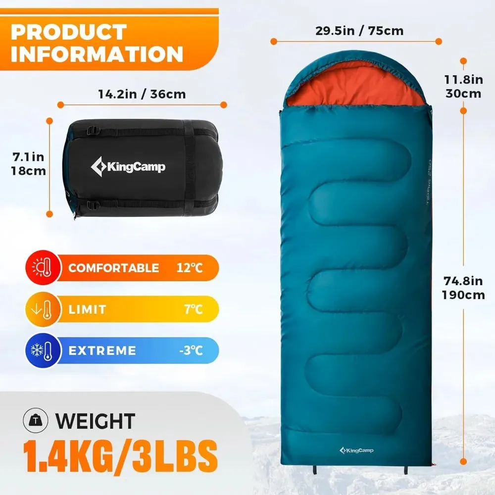 YTYIN Lightweight Camping Sleeping Bag for Adults - Water Repellent, 3.1 lbs