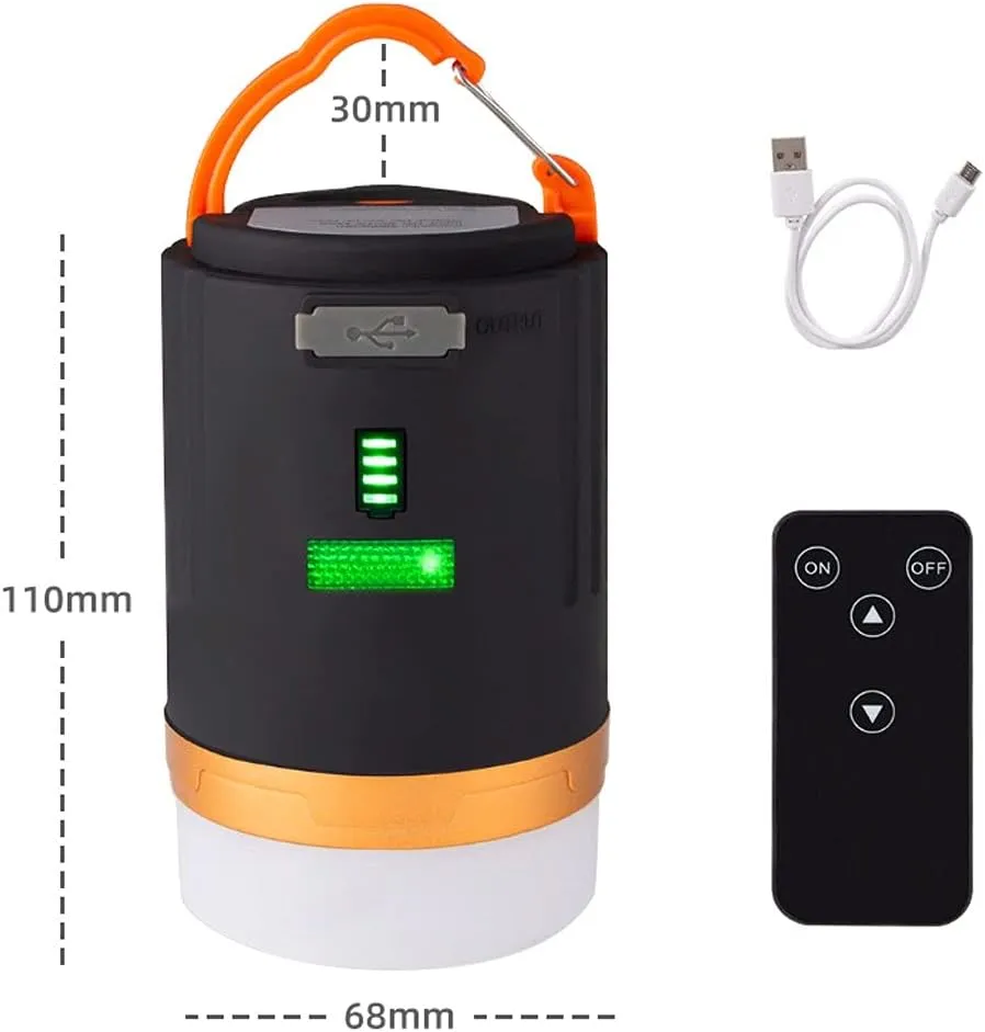 YYDS Camping Lights Rechargeable Outdoor Tent Light Magnetic Led Camping Light Waterproof Emergency Lighting Camping Lantern (Color : Charging Remote Control Version)