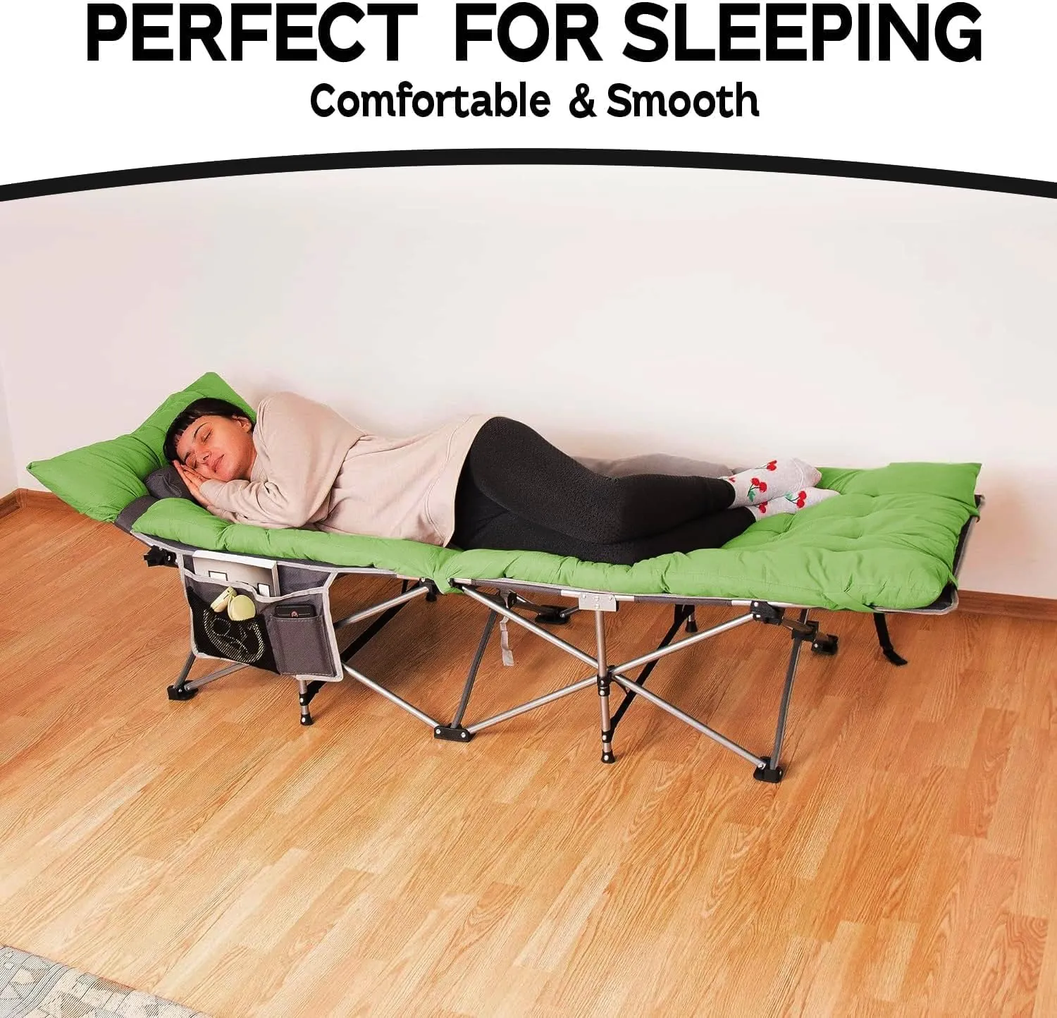 Zone Tech Camping Cot Mattress Pad Premium Quality Outdoor Comfortable Thicker Cotton Sleeping Cot Lightweight Waterproof Bottom Pad Mattress for Adult, Kid