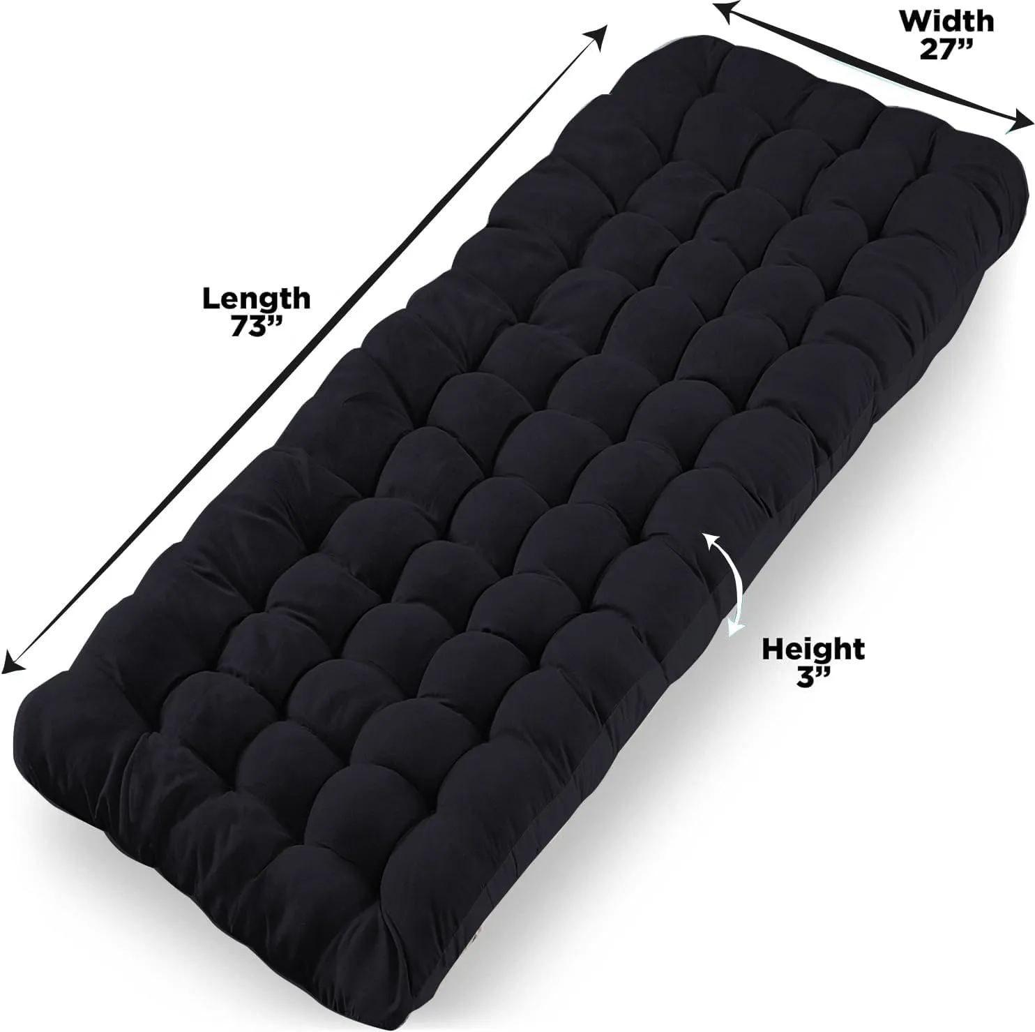 Zone Tech Camping Cot Mattress Pad Premium Quality Outdoor Comfortable Thicker Cotton Sleeping Cot Lightweight Waterproof Bottom Pad Mattress for Adult, Kid