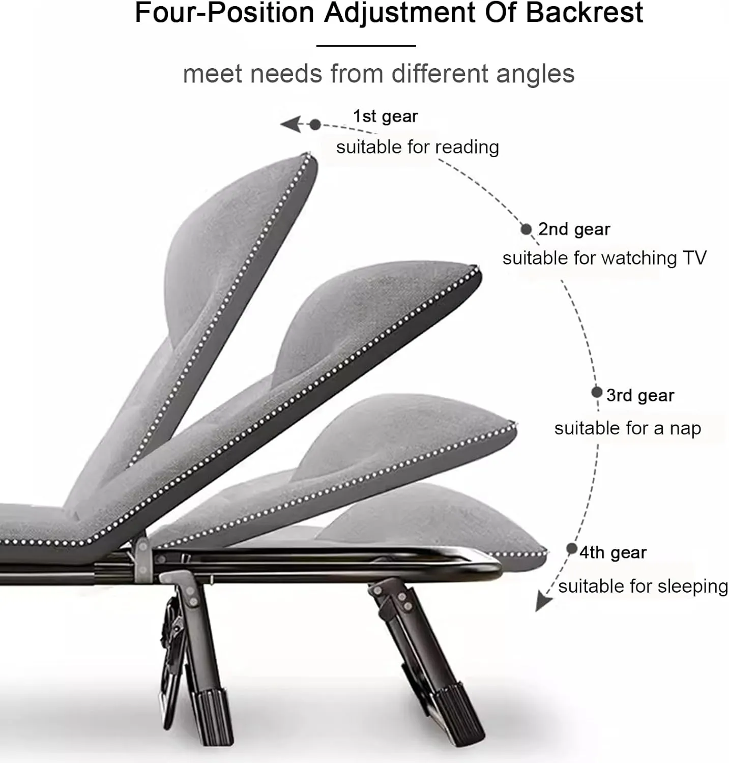ZTGL A,170x56cm, Oversized Patio Recliner Chair, Folding Camping Chairs, Folding Camping Cot, Folding Lounge Chair, Portable Outdoor Chaise, Portable Folding Cot