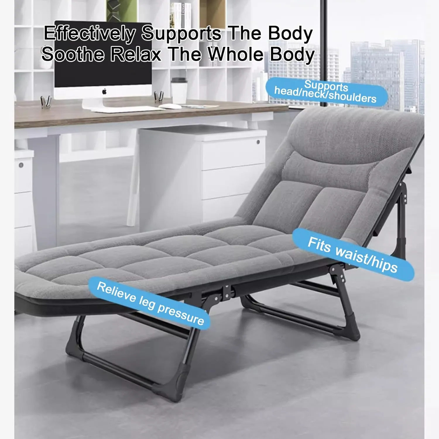 ZTGL B, Camping Cot for Adults, Portable Folding Bed for Sleeping, Lightweight Camping Cots, Office Nap Folding Lounge Chairs, Sunbathing Lounge Chairs Outdoor