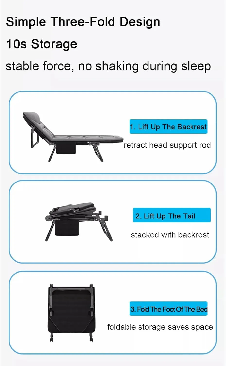 ZTGL B, Camping Cot for Adults, Portable Folding Bed for Sleeping, Lightweight Camping Cots, Office Nap Folding Lounge Chairs, Sunbathing Lounge Chairs Outdoor