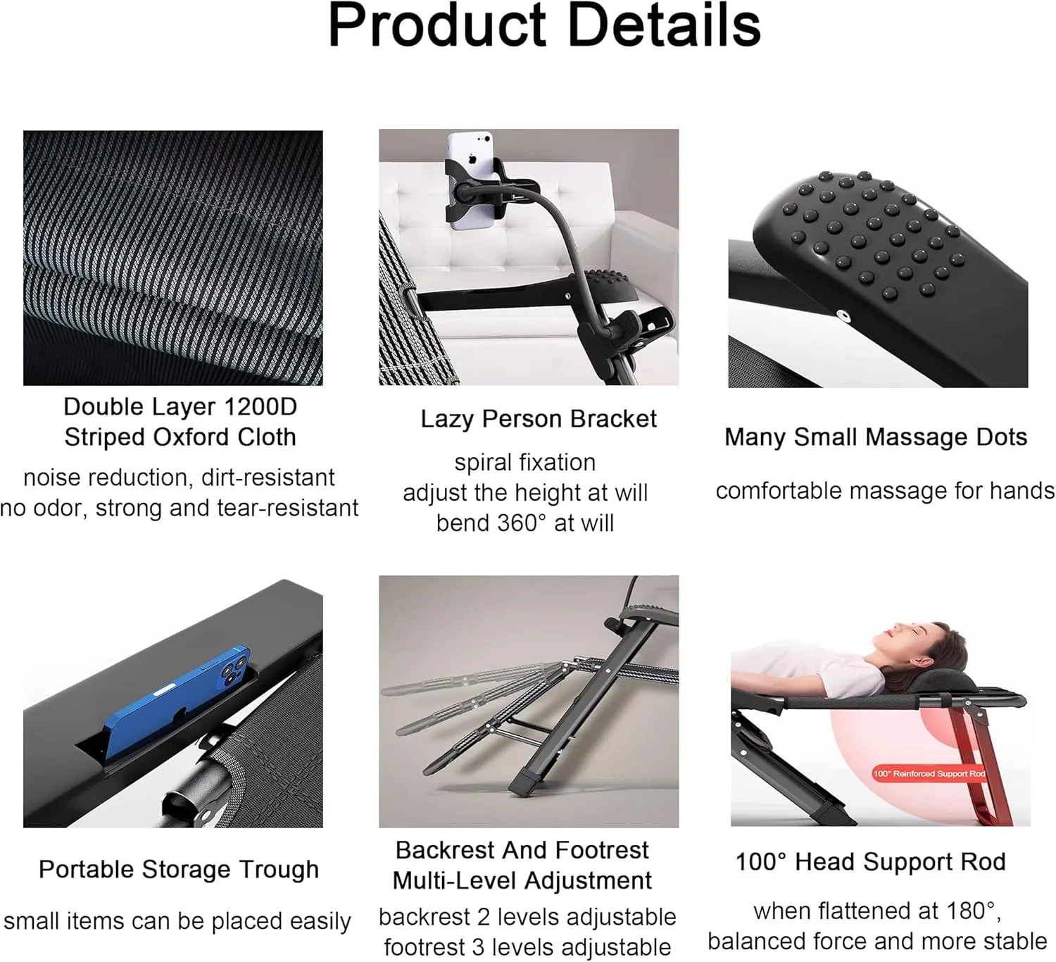ZTGL C, Folding Camping Cot with Storage Bag, Camping Folding Lounge Chair, Portable and Lightweight Sleeping Bed, Office Nap Folding Lounge, Sunbathing Lounge Chairs