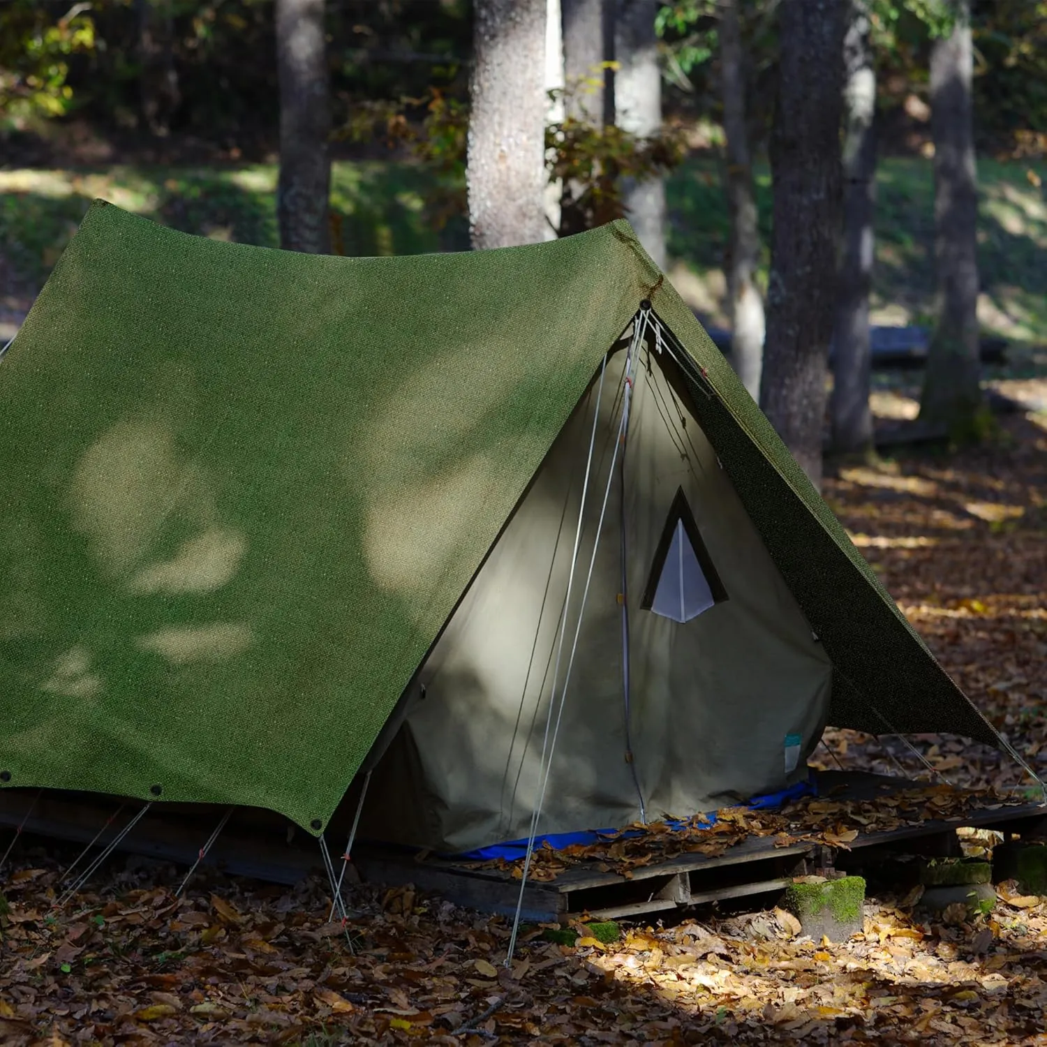 Zuperia Heavy Duty Canvas Tarp (6' x 8' ft - Pack of 1) with Rustproof Grommets, UV Resistant & Tear Resistant Multipurpose Tarpaulin Cover for Outdoor, Industrial & Commercial Use (Olive Green)